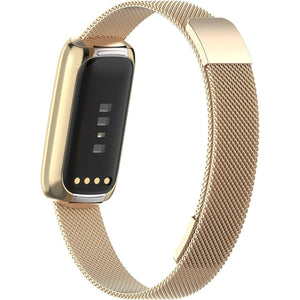 Mesh Watch Band Compatible for Fitbit Luxe/Fitbit Luxe Special Edition Replacement Metal Bands, Luxe Stainless Steel Magnetic Milanese Watch Band Strap Compatible with Fitbit Luxe Smartwatch Wristband