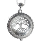 Artisan Owl Tree of Life 4x Magnifier Magnifying Glass Sliding Top Pendant Necklace, 30"