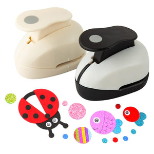 2PCS Circle Hole Puncher Shapes for Crafts (0.385 inch + 1/2 inch) Circle Cutter Paper Punch Set Scrapbooking Punches Bottle Caps for Crafts,Card Making, DIY Albums Photos (9.8mm+12mm)