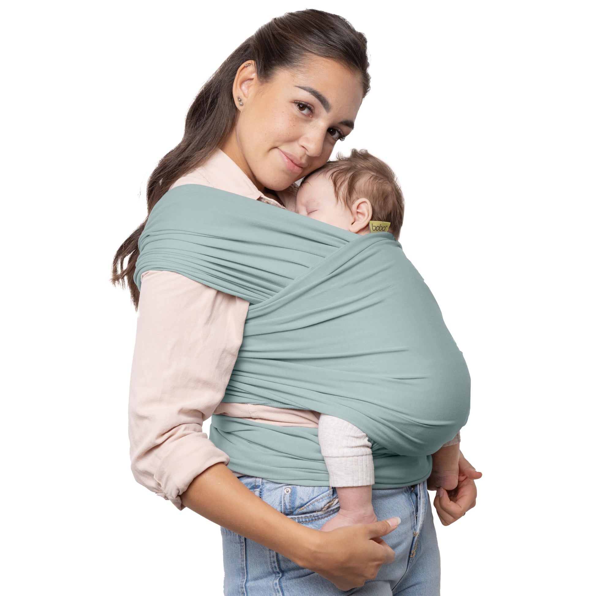 Buy now Boba Baby Wrap Carrier – Original Baby Sling Carrier for Newborns (7–35 lbs), Soft, Secure, Hands-Free & Ergonomic, Ideal for Comfortable Bonding, New Parents (Grey) at indiglob india