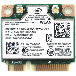 Intel 7260.HMW Dual Band Wireless-AC 7260 Network Adapter PCI Express Half Mini Card 802.11 b/a/g/n/ac