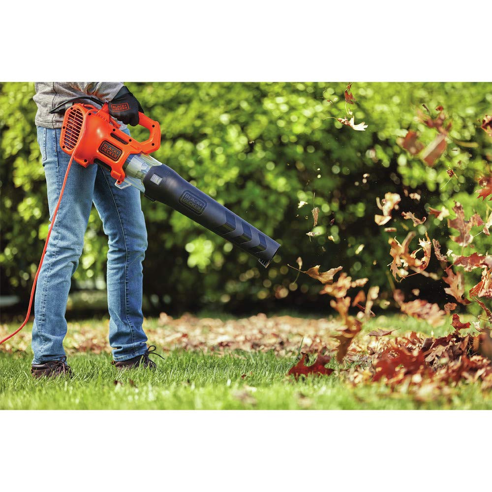 Buy now BLACK + DECKER Electric Leaf Blower, Hand Held Blowers for Lawn Care, Up to 450 CFM and 140 MPH Power, Axial, Lightweight, Corded (BEBL750) at indiglob india