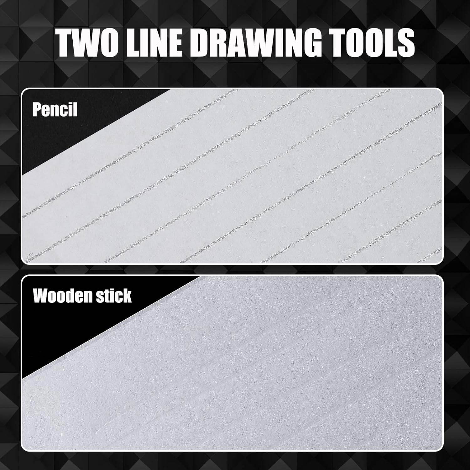 2 Packs Plastic Straight Line Stencil Template for Journaling Spacing Line Lettering Guide 11 Inch Scale Writing Ruler Envelope Addressing Template with Bamboo Stick and 2B Pencil for Paper Card Aids - My Store