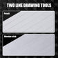 2 Packs Plastic Straight Line Stencil Template for Journaling Spacing Line Lettering Guide 11 Inch Scale Writing Ruler Envelope Addressing Template with Bamboo Stick and 2B Pencil for Paper Card Aids