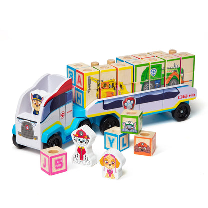 Buy now Melissa & Doug PAW Patrol Wooden ABC Block Truck (33 Pieces) at indiglob india
