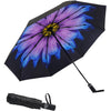 SY COMPACT Travel Umbrella Windproof Factory outlet Compact Automatic Umbrellas for Rain Compact Small UV Sun Protection Umbrella Durable Waterproof Lightweight-Fits Backpack Car Purse - purple flower