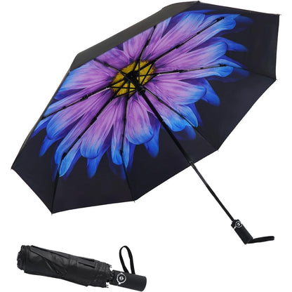 SY COMPACT Travel Umbrella Windproof Factory outlet Compact Automatic Umbrellas for Rain Compact Small UV Sun Protection Umbrella Durable Waterproof Lightweight-Fits Backpack Car Purse
