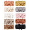 Niceye Baby Girls Headbands with Bows Handmade Hair Accessories Stretchy Hairbands for Newborn Infant Toddler - Khaki