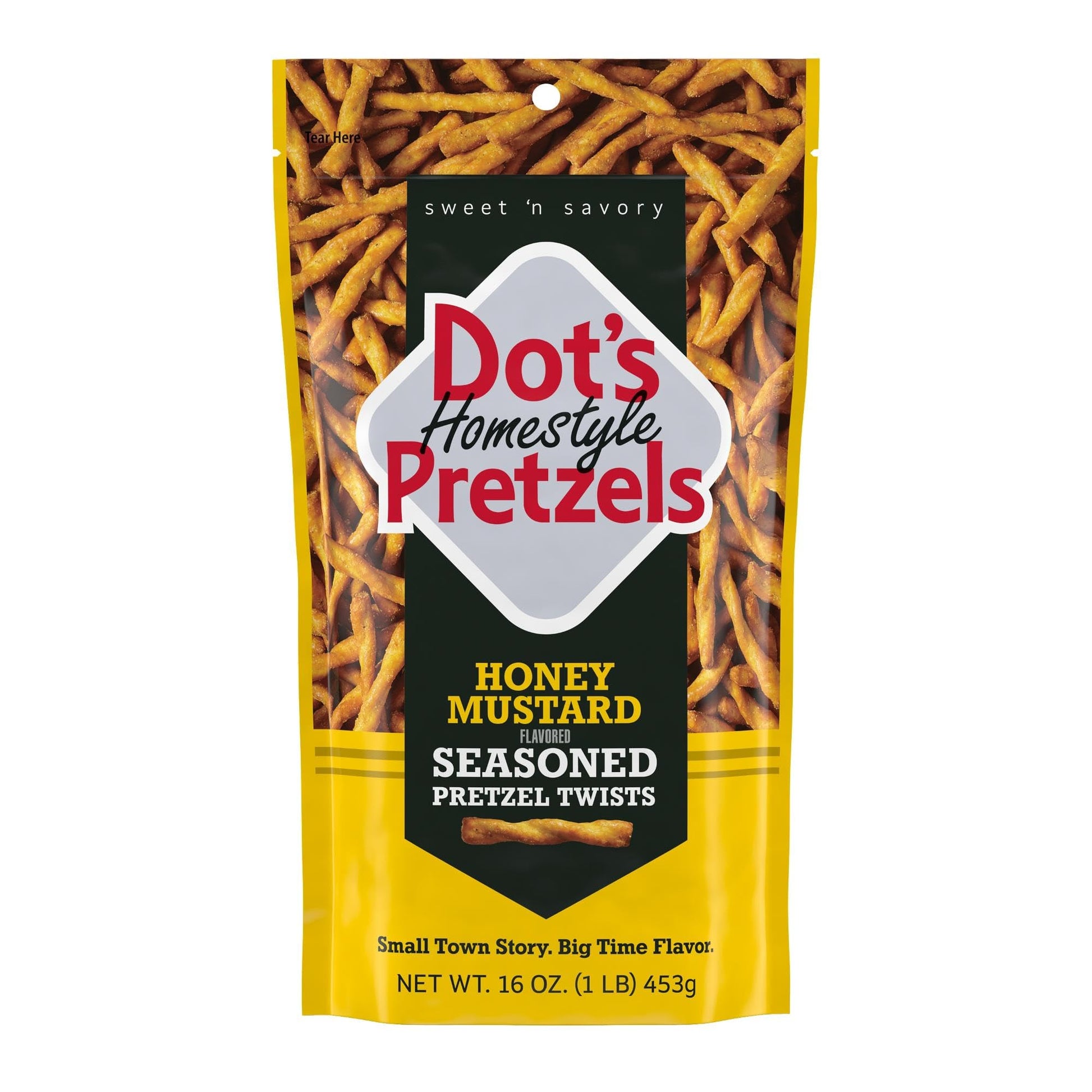 Buy now Dot's Pretzels Original Seasoned Pretzel Twist Snack, 16oz Grocery Sized Bag Honey-Mustard at indiglob india