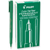 PILOT Extra Fine Point Permanent Markers, Black Ink, 12-Pack (44102) - Green