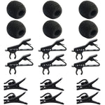 Buy now AUGSUN 18Pcs Lapel Microphone Clips Replacement Kit, 6Pcs Lavalier Mic Clips Metal Tie Clips Lavalier Microphone Clips, 6Pcs Windscreen Foam Cover and 6Pcs Plastic Wire Clips at indiglob india
