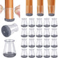 BUMACO 20Pcs Chair Leg Floor Protectors Chair Leg Protectors for Hardwood Floors Silicone Pads Covers to Protect Floors Universal L Clear Fit (1-5/16" to 2")