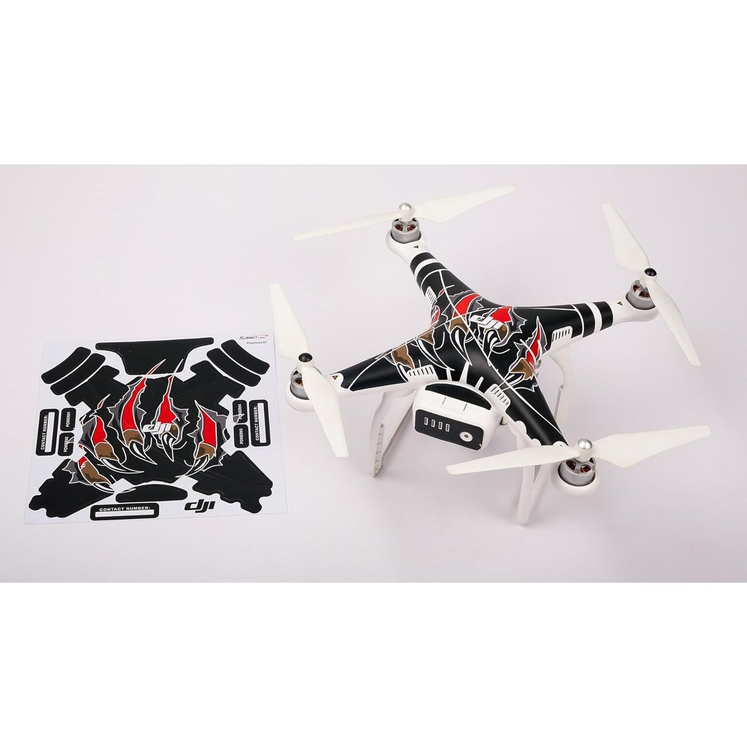 Buy now SummitLink Phantom 3 Sticker Set/Controller & Aircraft Stickers Radiation Wrap Body Decal Skin wrap Sticker (Phantom 3 Standard not Included) at indiglob india