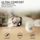 FEEYAR AirTag Cat Collar,Integrated Kitten Collar with Apple AirTag Holder, Reflective GPS Cat Collar with Bell[Black], Lightweight Tracker Cat Collars for Girl Boy Cats, Kittens and Puppies