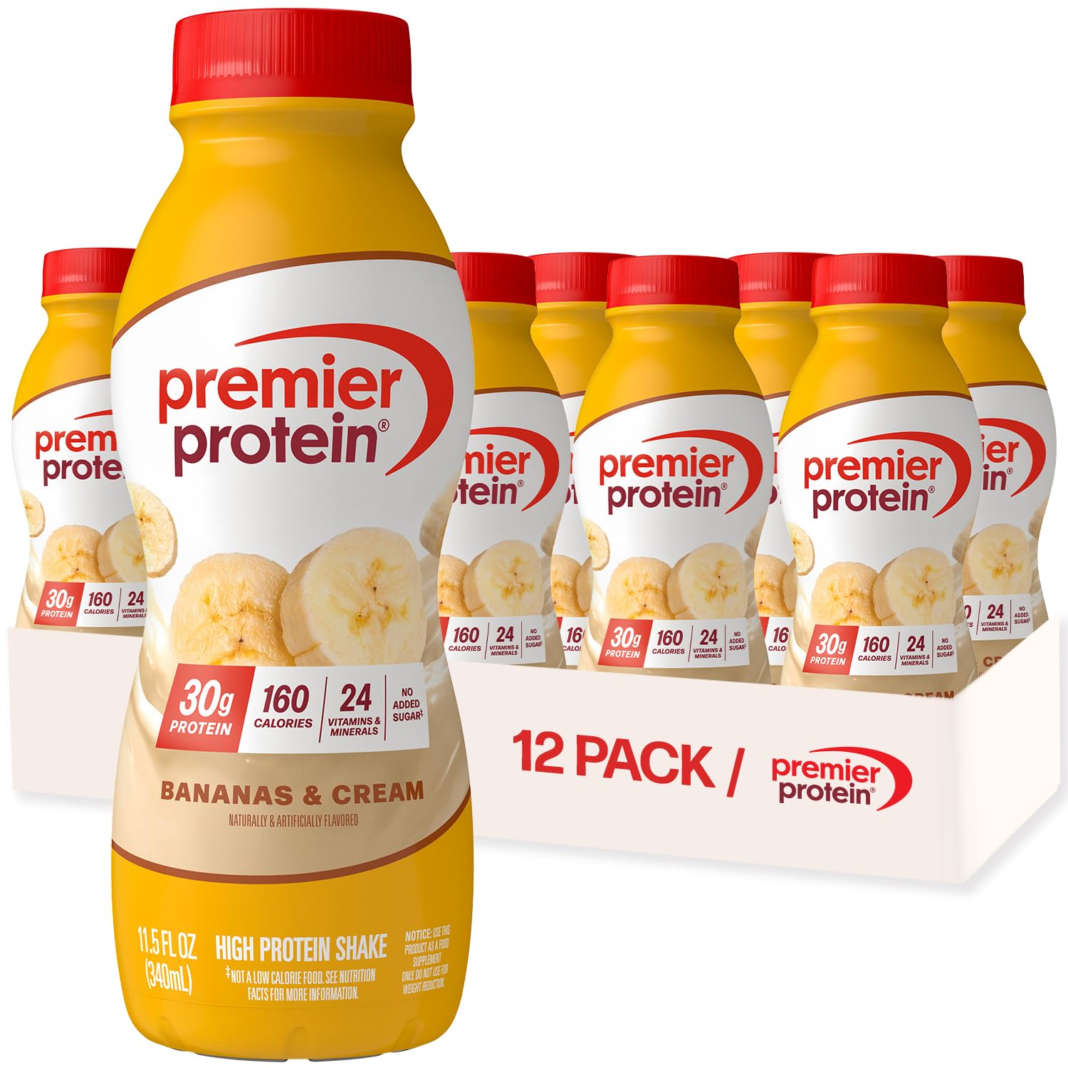 Buy now Premier Protein Shake, Peaches & Cream, 30g Protein, No Added Sugar, 24 Vitamins & Minerals to Support Immune Health, 11.5 fl oz, 12 Pack (Packaging May Vary) at indiglob india