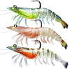 TRUSCEND Pre-rigged Fishing Jig Lures for Freshwater and Saltwater, Innovative Super Durable TPE Bass Lures, Lifelike Shrimp Crayfish Swimbait, Weedless Lure for Crappie Trout Walleye, Keep Separately - A2-3"-0.3oz