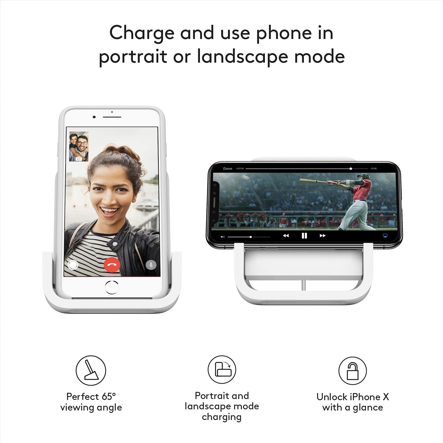 Buy now Logitech Powered Wireless Charging Stand for iPhone 8, 8 Plus, X, XS, XS Max and XR at indiglob india