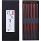 Antner 5 Pairs Natural Bamboo Chopsticks Reusable Classic Japanese Style Chop Sticks Gift Sets, Dishwasher Safe, 8.8 Inch/22.5cm