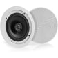 Pyle 5.25” Pair Bluetooth Flush Mount In-wall In-ceiling 2-Way Speaker System Quick Connections Changeable Round/Square Grill Polypropylene Cone & Polymer Tweeter Stereo Sound 150 Watt (PDICBT552RD)