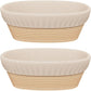 Sondiko Oval Bread Proofing Basket, Handmade Sourdough Bread Baking Supplies, Banneton Bread Proofing Basket Brotform with Proofing Cloth Liner for Sourdough Bread, Baking