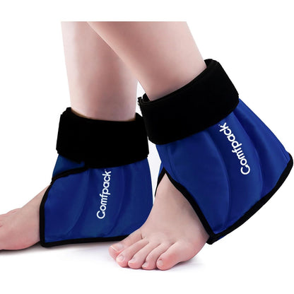 Heel Ice Pack Wrap for Plantar Fasciitis Relief, Ankle Ice Pack Wrap for Swelling, FSA Eligible, Reusable Gel Cold Pack for Foot Pain Relief, Achilles Tendonitis, Ankle Sprain, Heel Pain