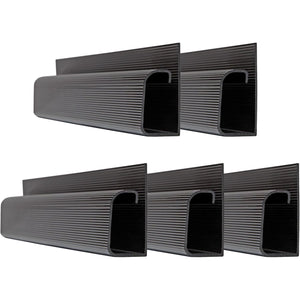Cable Management Kit - 5-Pack 16-Inch J Channel Wire Organizers for Cords - Easy to Install Cord Hider Kit for Desk, Office, and Kitchen Use - Cable Management Under Desk by Simple Cord (Black)