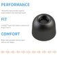 Comply Memory Foam Replacement Earbud Tips for Sony True Wireless Earbuds | Ultimate Comfort, Secure Fit, Superior Noise Isolation | Anti Slip, Prevent From Falling Out | Black (S/M/L) (3 Pairs)