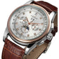 Buy now FORSINING Men's Automatic Self Winding Moon Phase Watch with Brown Leather Strap Analogue Display FSG319M3T4 at indiglob india