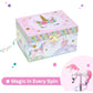 Jewelkeeper Musical Jewelry Box for Girls with Spinning Unicorn, Glitter Rainbow and Stars Design Music Box for Necklace, Earrings, and Accessories, Plays The Beautiful Dreamer Tune
