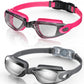 Buy now Aegend Swim Goggles, 2 Pack Swimming Goggles No Leaking Adult Men Women Youth Raspberry-red Black & Gray Silver at indiglob india