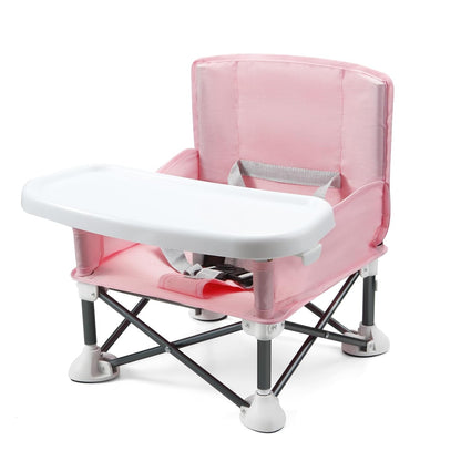 PandaEar Portable Baby Seat Travel| Compact Fold with Straps for Indoor/Outdoor Use| Great for Camping, Beach, Lawn |Toddlers, Kids, Boys, Girls (Grey)