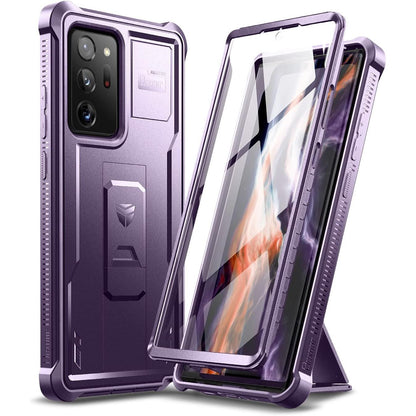 Dexnor for Samsung Galaxy Note 20 Ultra 5G Case, [Built in Screen Protector and Kickstand] Heavy Duty Military Grade Protection Shockproof Protective Cover for Samsung Galaxy Note 20 Ultra Black