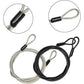 100CM/3.3ft 3mm Outdoor Travel Security Cable Lock,Braided Steel Coated Safety Cable Luggage Lock,Safety Cable Wire Rope Double Loop Lightweight GOMRQING (2 Pack)
