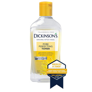 Dickinson's Original Witch Hazel Pore Perfecting Toner | 100% Natural Distilled Witch Hazel | America's #1 Toner | Refines Pores | Removes Impurities & Oil | 16 Fl Oz
