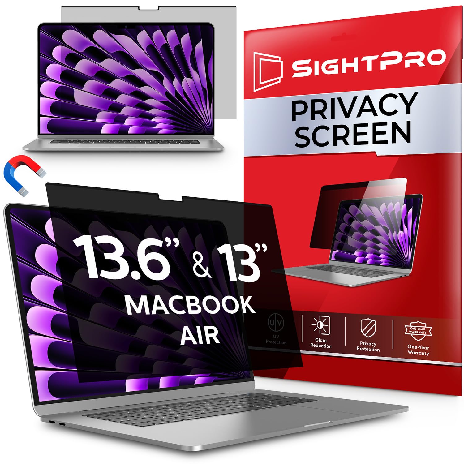 Buy now Magnetic Privacy Screen for MacBook Pro 16 Inch (2019, 2020) Removable Laptop Privacy Filter Shield and Protector at indiglob india