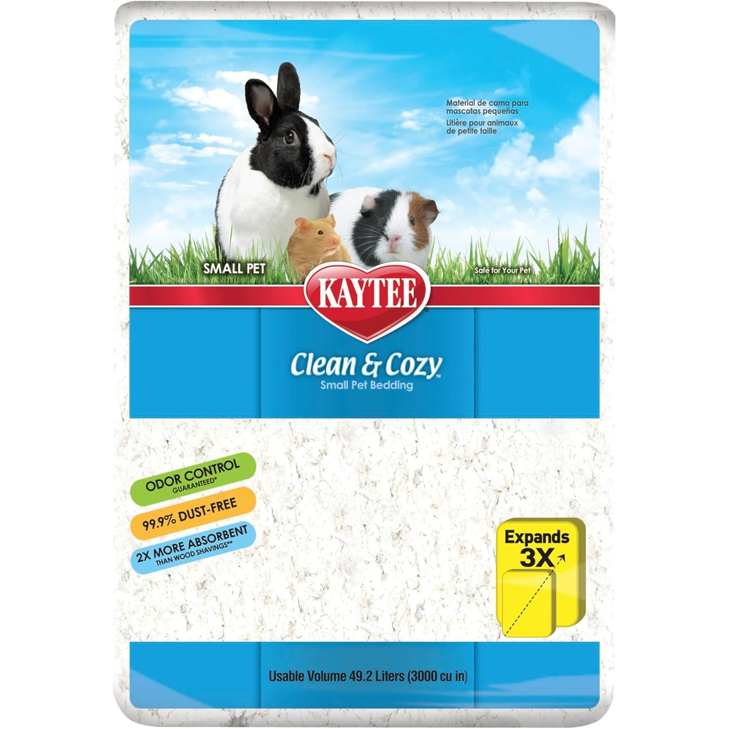 Buy now Kaytee Clean & Cozy White Paper Bedding, Made for Small Animals, 24.6 Liters 49.2 Liters at indiglob india