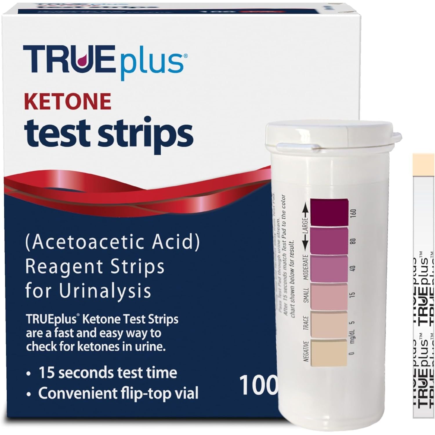 Buy now TRUEplus® Ketone Test Strips – Ideal for Low-carb dieters– Made in USA–Urinalysis Test Sticks (100) 100 at indiglob india