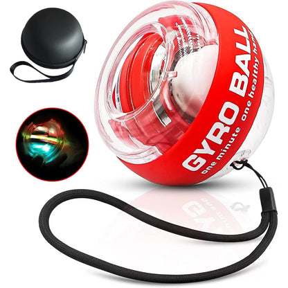 Auto-Start Wrist Power Gyro Ball with LED Lights, Wrist Strengthener and Forearm Exerciser for Stronger Arm Fingers and Muscle