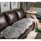 SERISSA Soft Fluffy Rug Grey Faux Sheepskin Fur Rug Shaggy Couch Cover for Bedroom Living Room Runner, 2x6 Feet