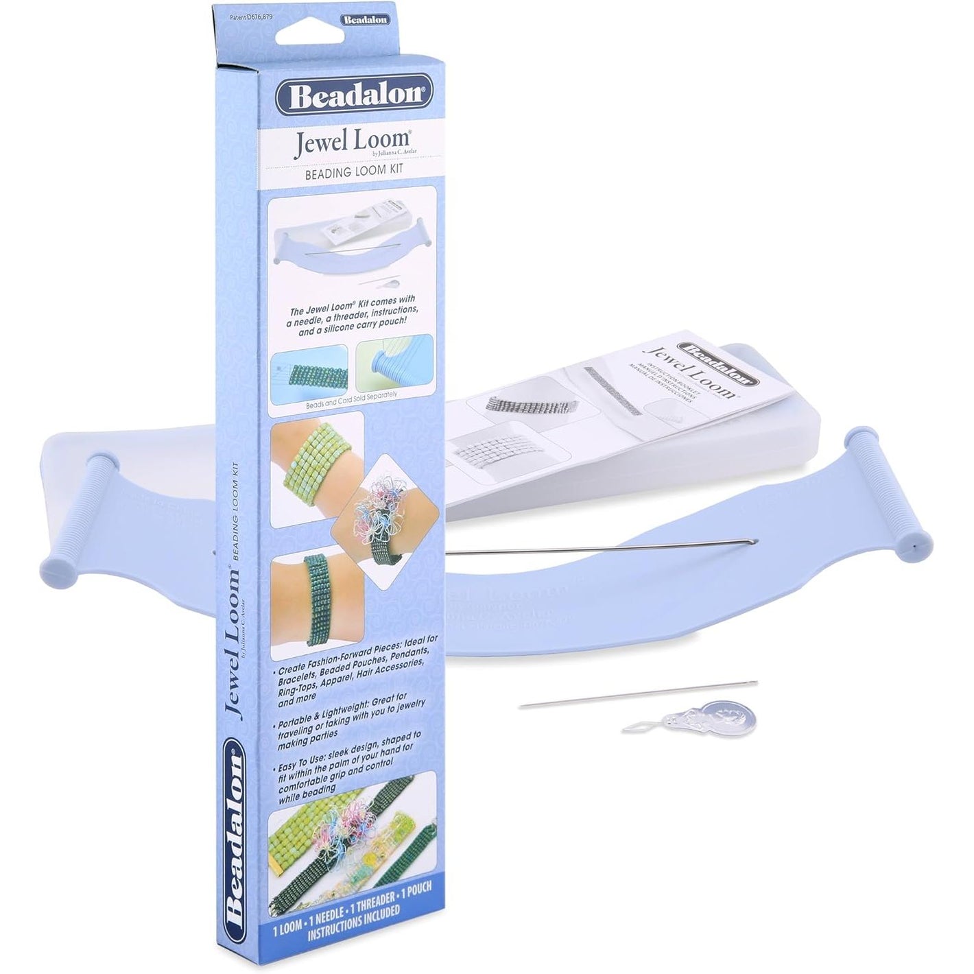 Buy now Beadalon Jewel Loom Kit with Bag, Needle & Threader – Complete Starter Set for Bracelets & Woven Designs at indiglob india
