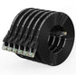 Cat 6 Ethernet Cable 3ft (6 Pack) (at a Cat5e Price but Higher Bandwidth) Flat Internet Network Cable - Cat6 Ethernet Patch Cable Short - Black Computer Cable with Snagless RJ45 Connectors
