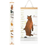 Buy now Mibote Baby Growth Height Chart Handing Ruler Wall Decor for Kids, Canvas Removable Height Growth Chart 79" x 7.9" (Black & White) Animal at indiglob india