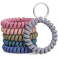 6PCS Stretchable Wristband Wristlet Keychain Wrist Key Chain Wristlet,Spring Flexible Spiral Wrist Coil Wrist Key Holder Key Ring for Sauna Gym Pool ID Badge and Outdoor Sports