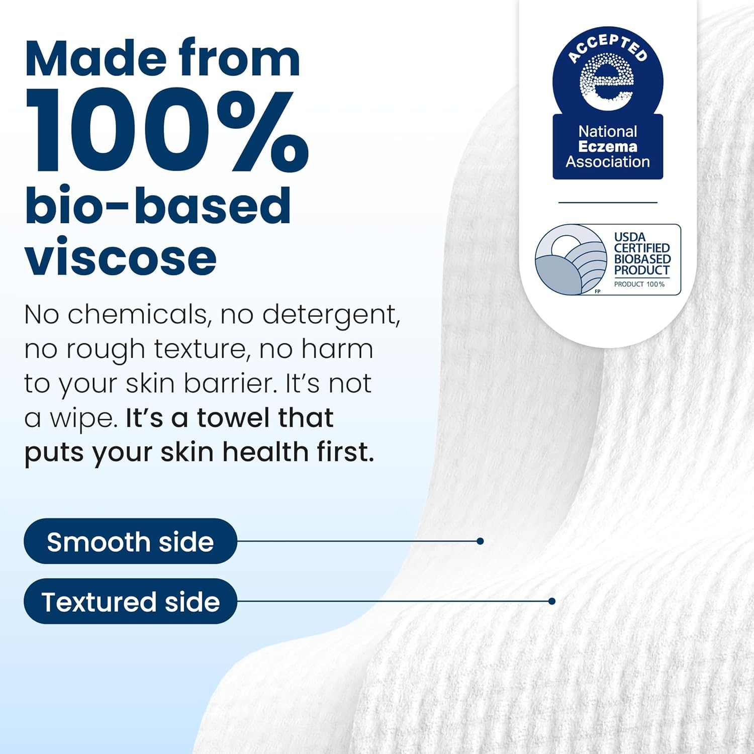 Buy now Clean Skin Club Clean Towels®, 100% USDA Biobased Face Towel, Disposable Face Towelette, Eczema Association Accepted, Makeup Remover Dry Wipes, Ultra Soft, 1 Pack, 25 Ct at indiglob india