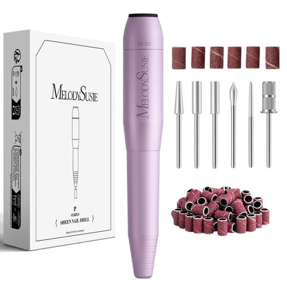 Buy now MelodySusie Pen-Shaped Portable USB Nail Drill, PC120I 20000RPM Electric Nail File with Compact Design for All Nail Care, Manicure Polishing, Shaping & Gel Removal at Home for Beginners Macaron Purple at indiglob india