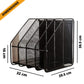 Buy now File Rack, 4-Slot Mesh Metal Magazines File Desk Organizer - Black Holder at indiglob india