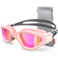 Buy now ZIONOR Swim Goggles, G1 SE Swimming Goggles Anti-Fog for Adult Men Women One Size A9-clearrevopurple Lens Pink Frame at indiglob india