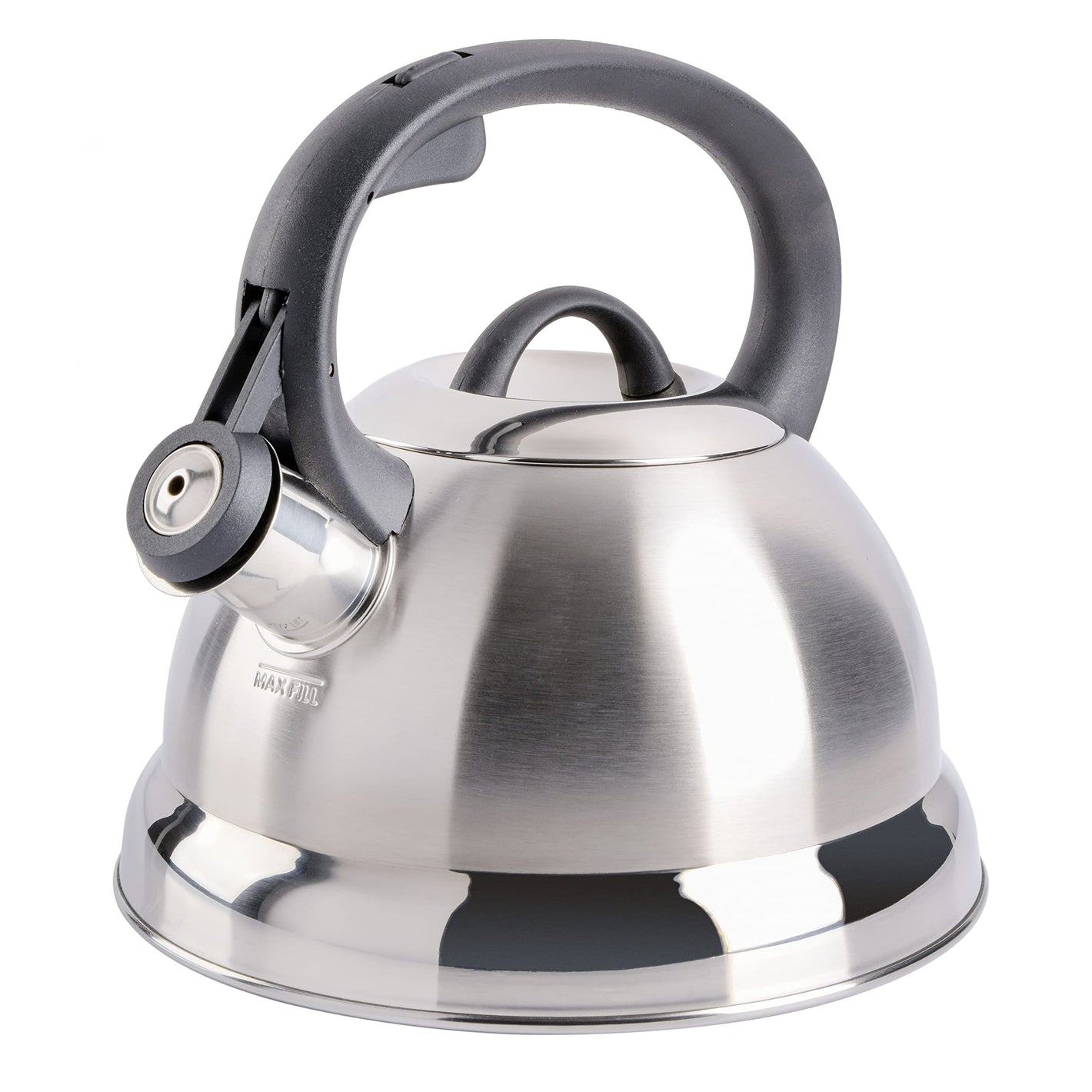 Buy now Mr. Coffee Flintshire 1.75-Quart Stainless Steel Whistling Tea Kettle – Brushed Satin Finish Stove-Top Kettle for Boiling Water at indiglob india