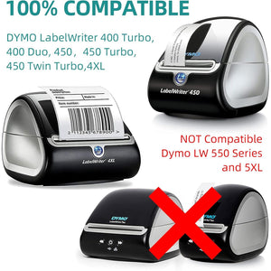 2640 Labels Compatible Dymo 1744907 Shipping Labels（Not for Dymo 550, 5XL）,12 Rolls 4x6 Adhesive Direct Thermal Postage Labels Replacement Used with Dymo Labelwriter 400 450 Twin Turbo,4XL