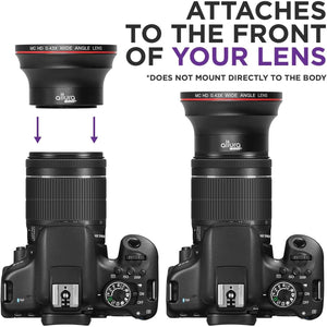 Altura Photo 52MM 0.43x HD Wide Angle Lens with Macro - Attaches to 52MM Filter Thread (Not Camera Body) DSLR Camera Accessories for Nikon D7100 D7000 D5500 D5300 D5200 D5100 D3300 D3200 D3100 D3000